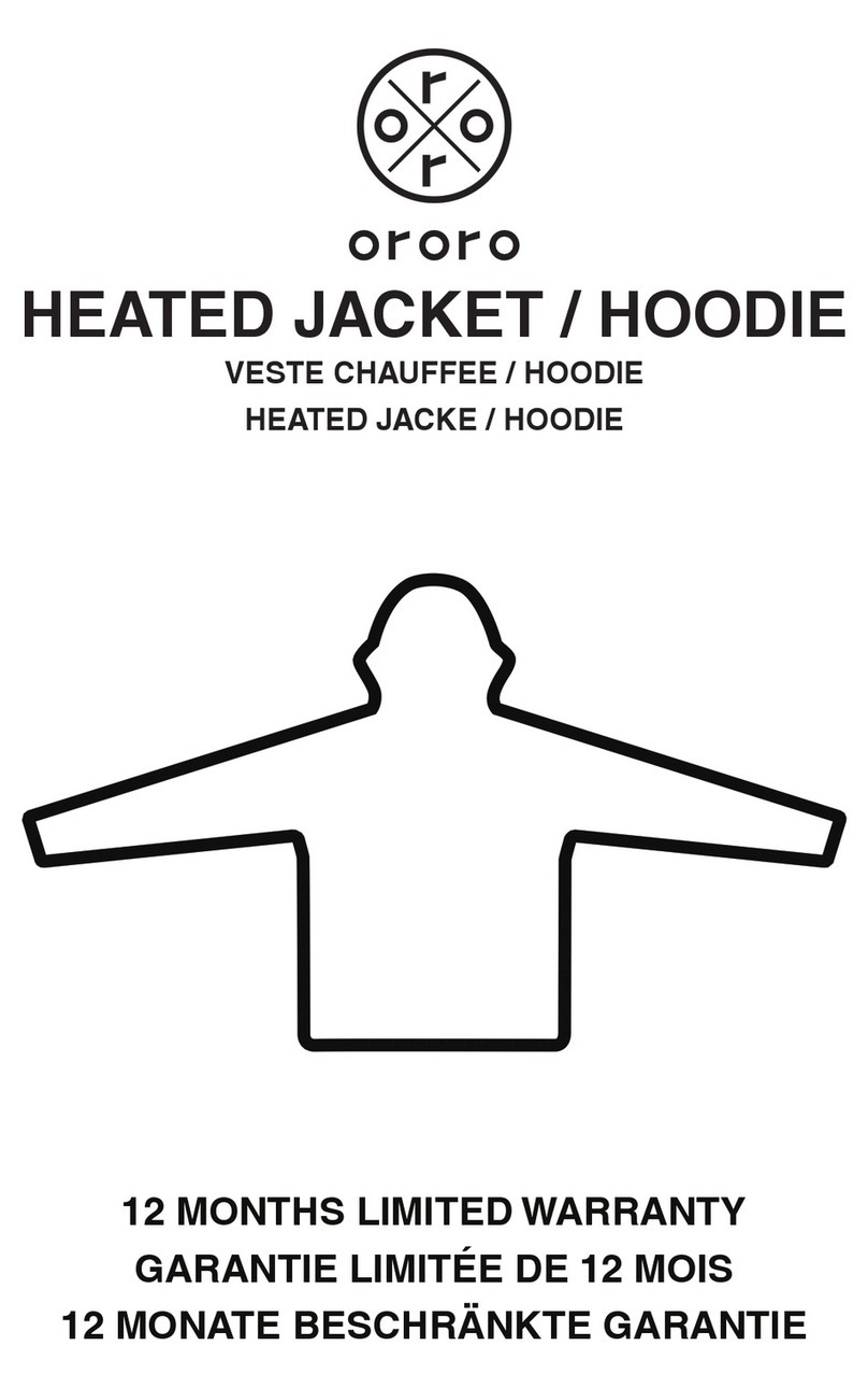 ORORO HEATED JACKET/HOODIE User manual