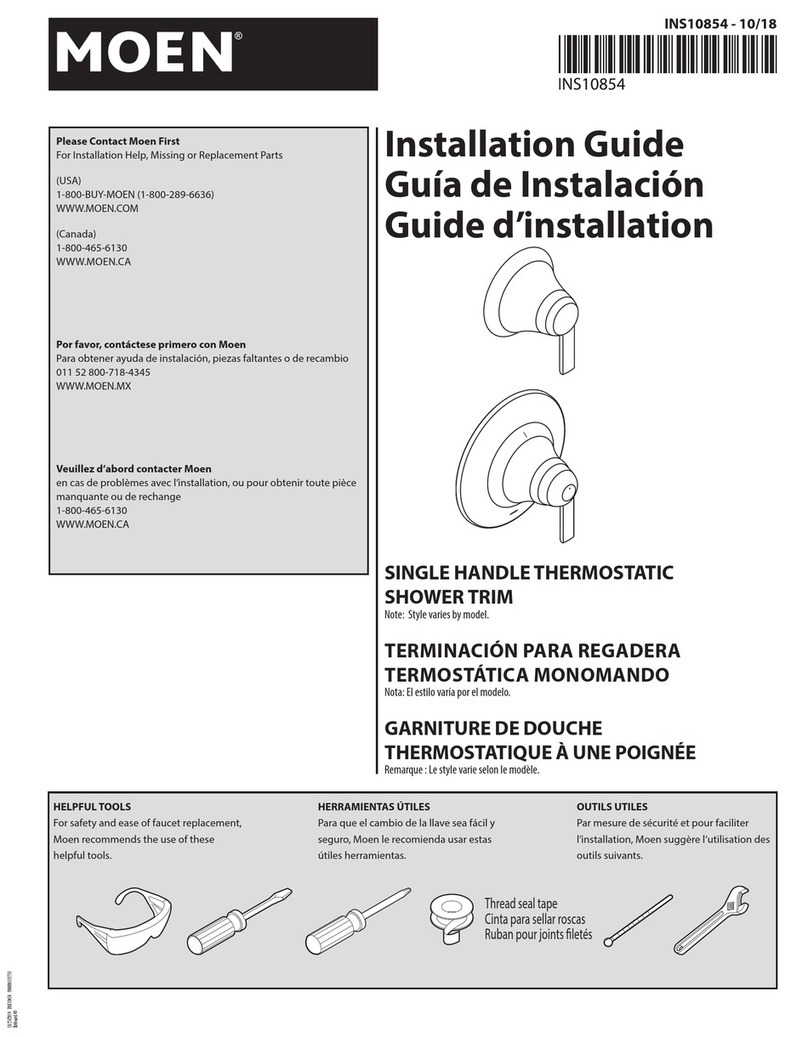 Moen SINGLE HANDLE installation guide Moen SINGLE HANDLE installation guide