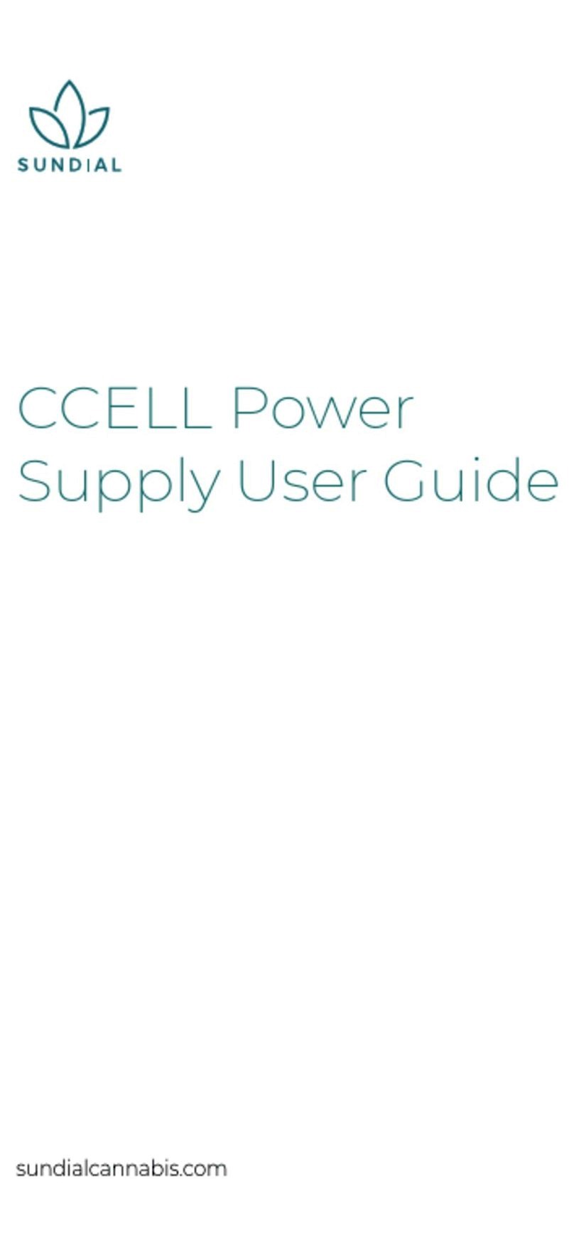 SUNDIAL CCELL Power Supply User manual