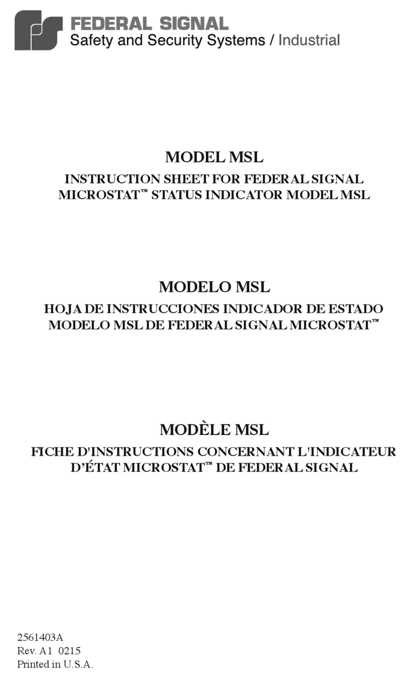Federal Signal Corporation MICROSTAT MSL instruction sheet