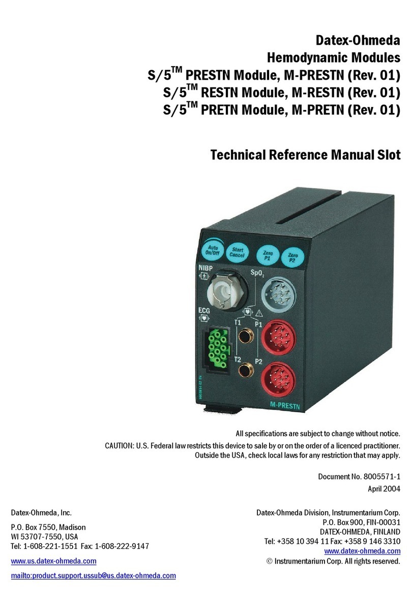 Datex-Ohmeda S/5 PRESTN Technical Reference Manual Slot