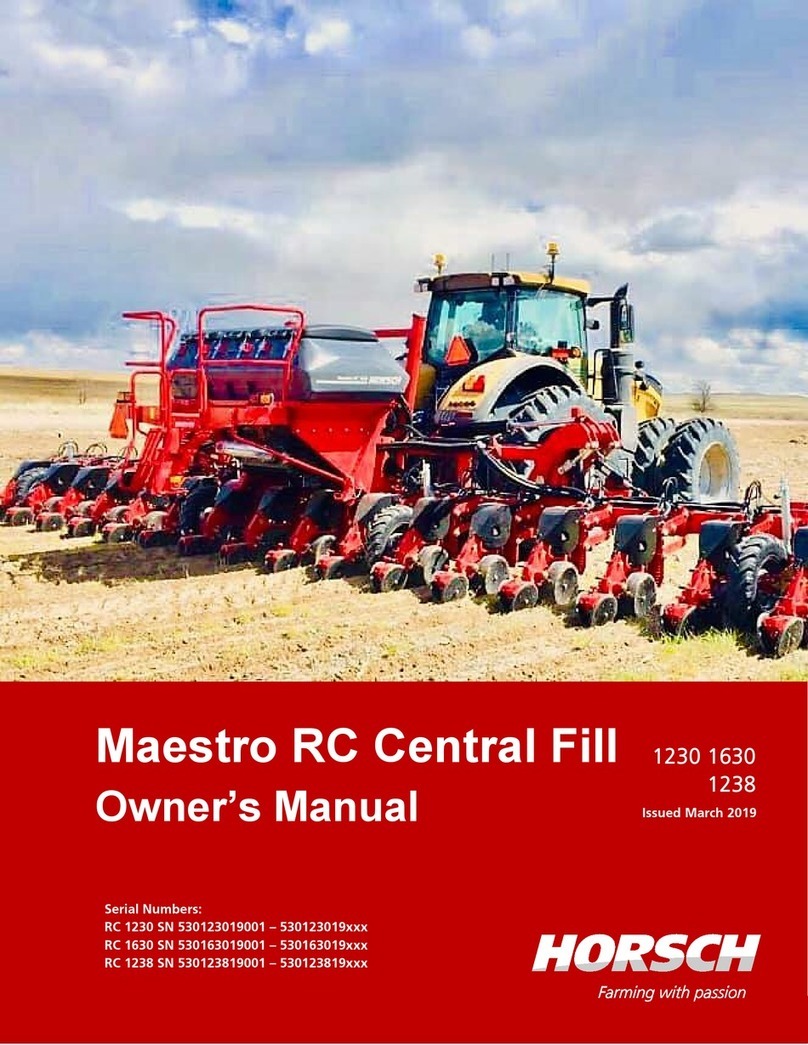 horsch Maestro RC Central Fill 1230 owner's manual