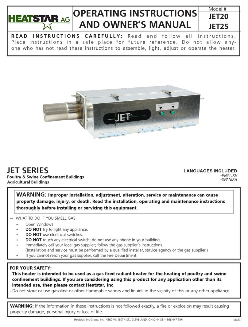 HeatStar JET20 Operating instructions and owner's manual