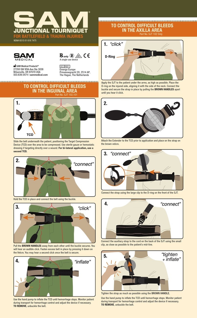 SAM MEDICAL Junctional Tourniquet quick start guide