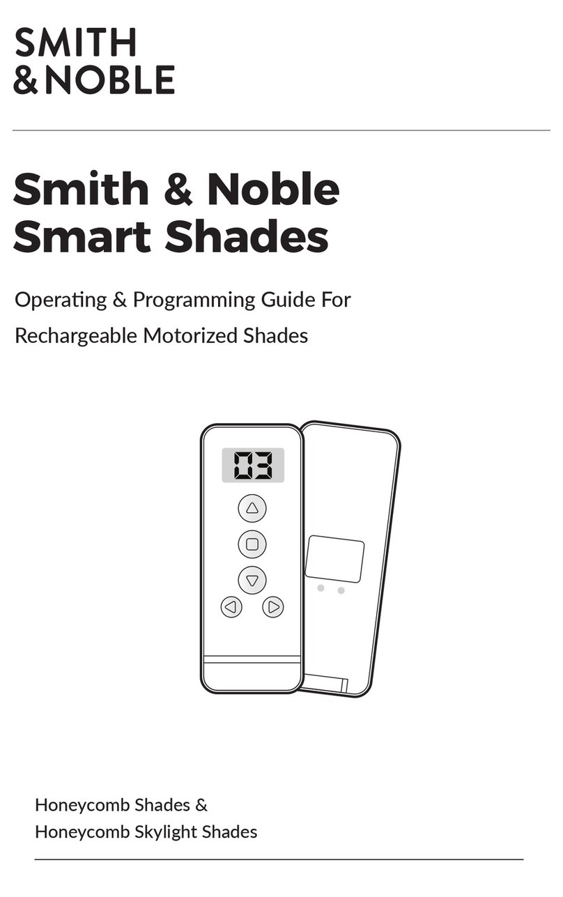 Smith & Noble Honeycomb Shades Operating & programming guide Smith & Noble Honeycomb Shades Operating & programming guide