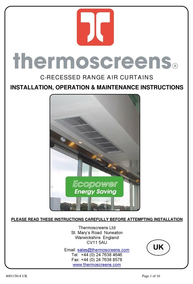 Thermoscreens C1000R Installation, operation & maintenance instructions