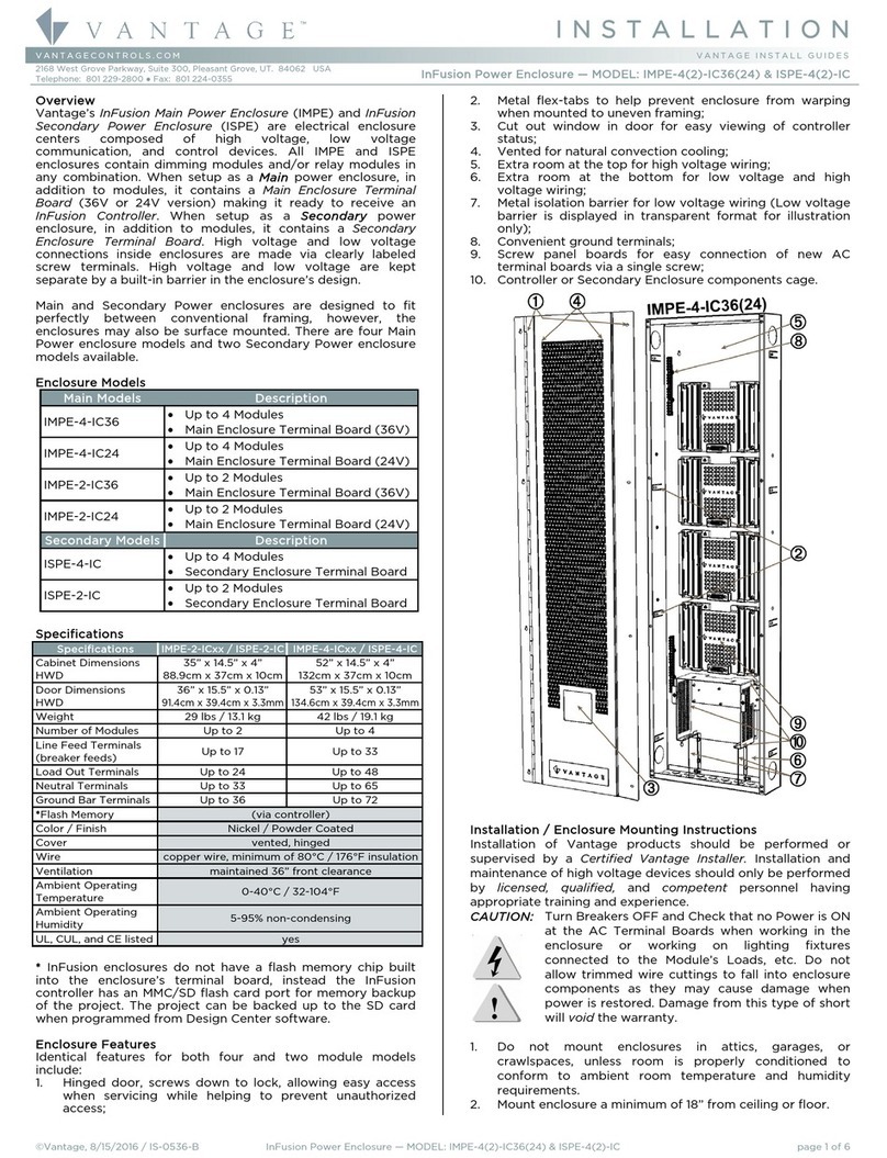 Vantage Hearth InFusion IMPE-2-IC Series User manual