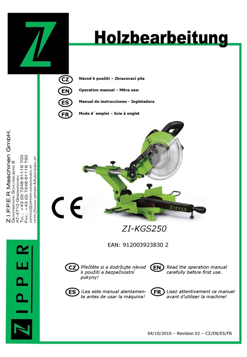 Z.I.P.P.ER MASCHINEN ZI-KGS250 Operation manual