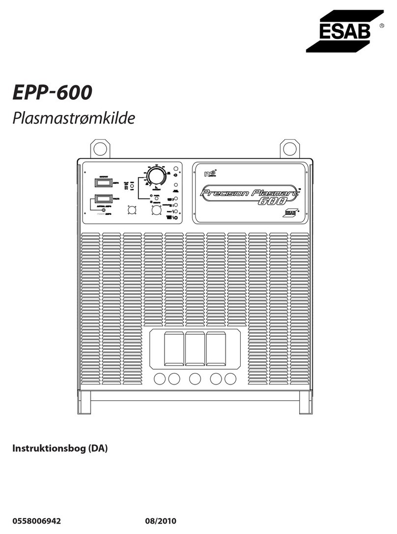 ESAB Precision Plasmarc EPP-600 User manual ESAB Precision Plasmarc EPP-600 User manual