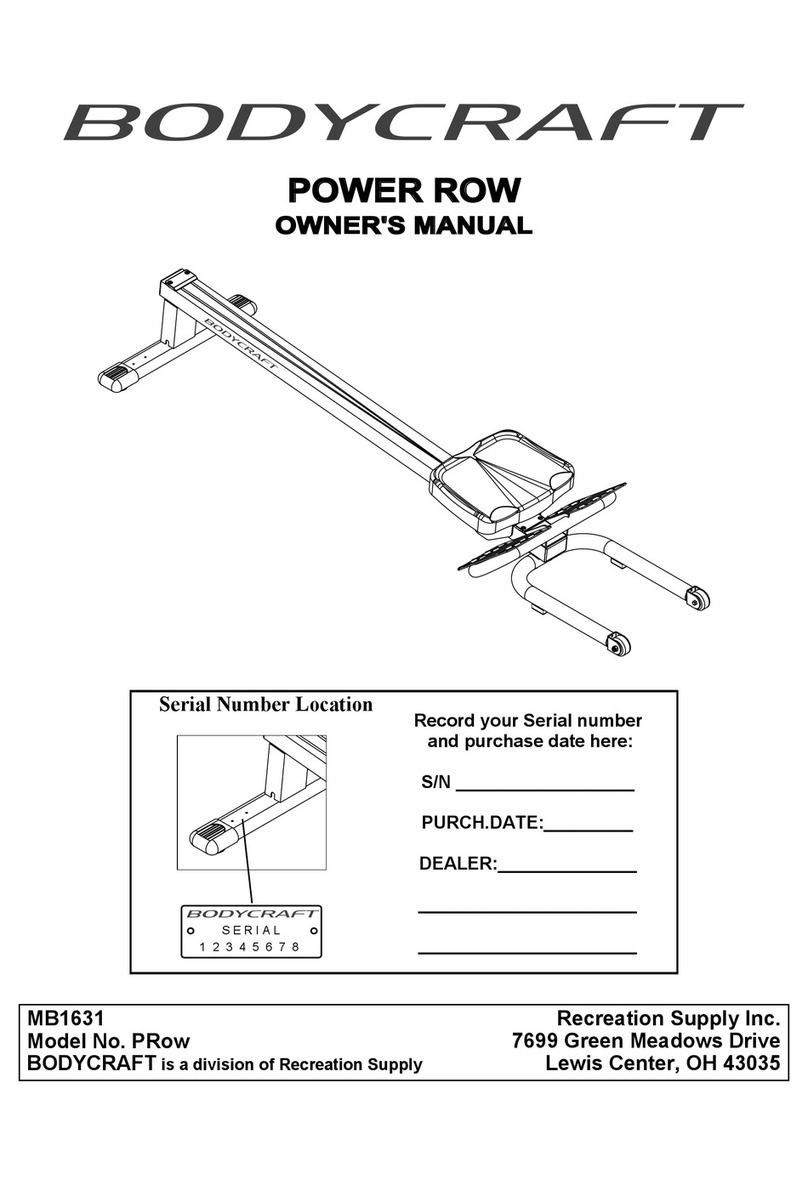 Body Craft POWER ROW MB1631 owner's manual