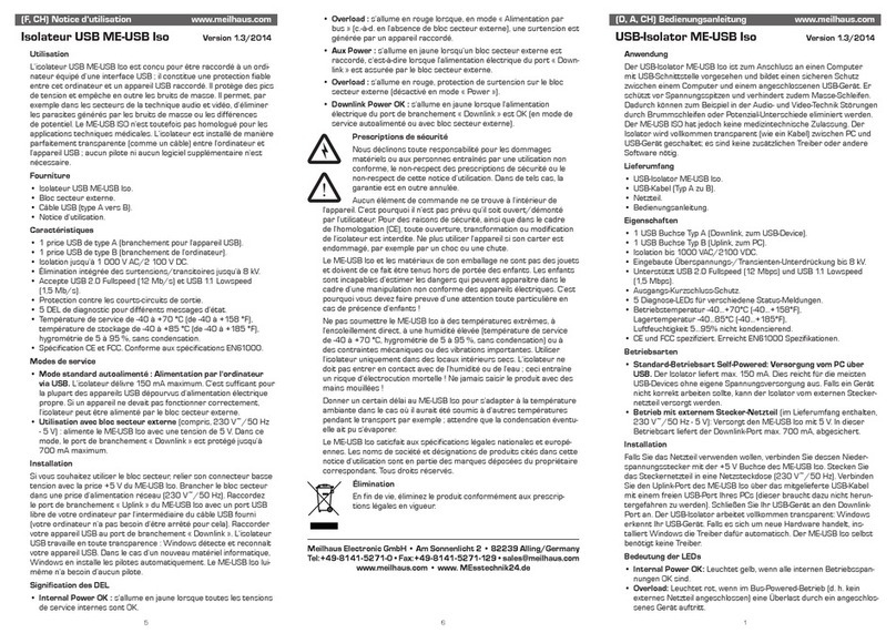 Meilhaus Electronic USB Isolator ME-USB Iso Instructions for use Meilhaus Electronic USB Isolator ME-USB Iso Instructions for use