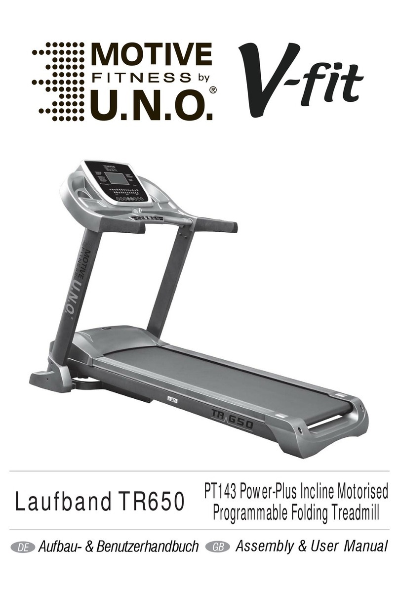 U.N.O MOTIVE FITNESS V-fit TR650 Assembly & user manual