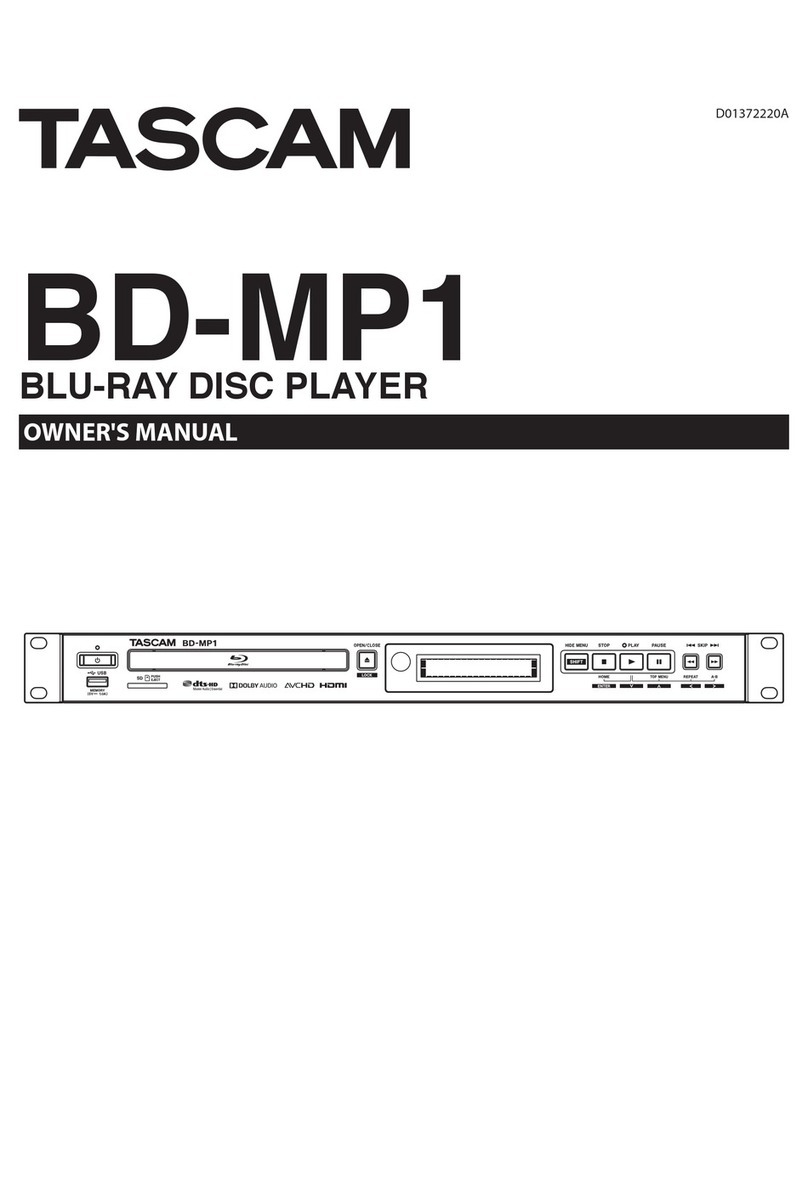 Tascam BD-MP1 User manual