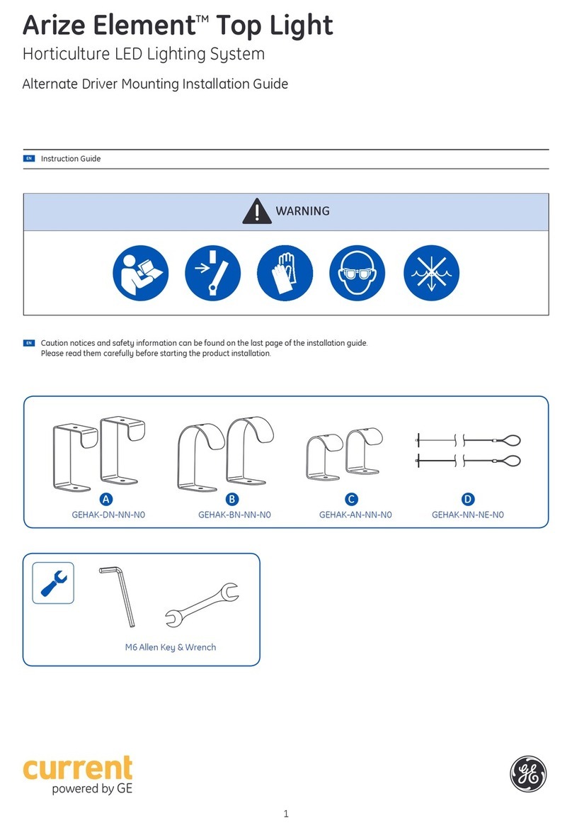 GE Arize Element Top Light User manual
