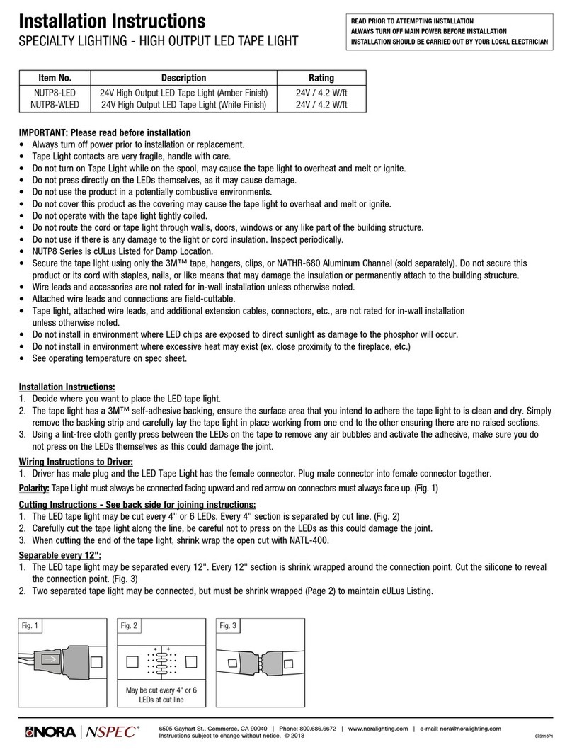 Nora NSPEC NUTP8-LED installation instructions