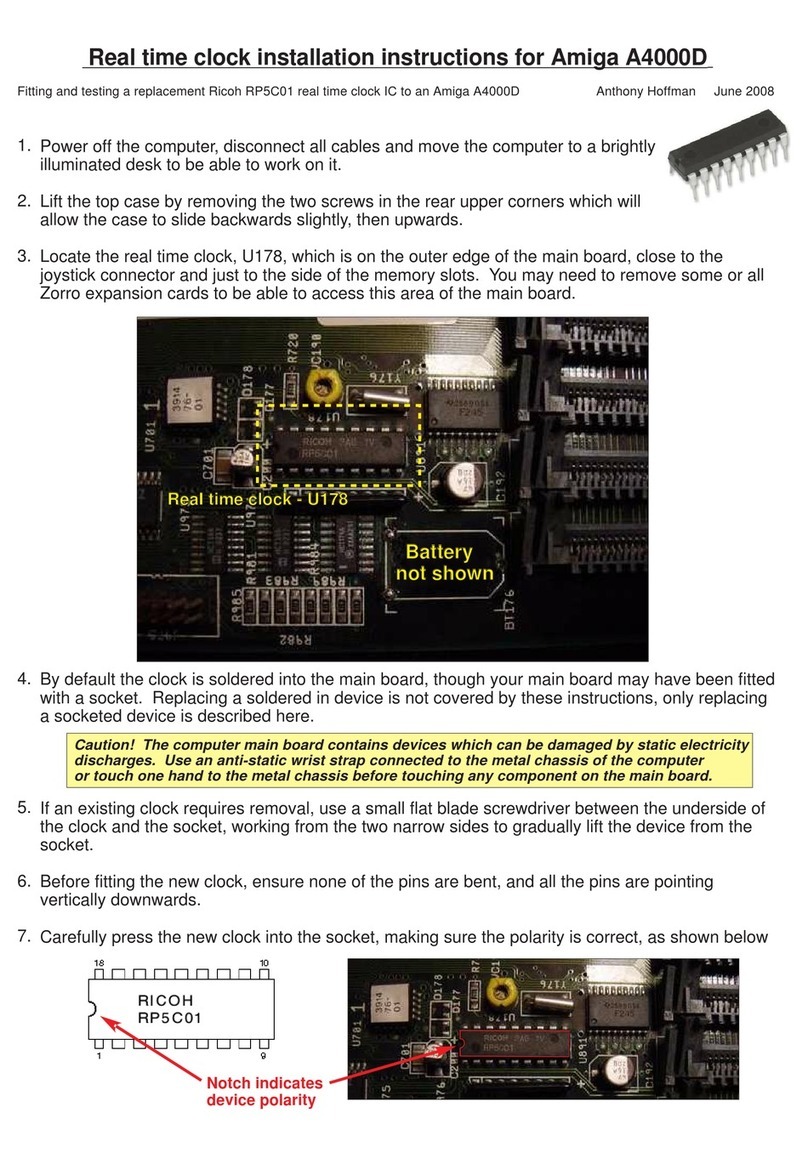 Amiga A4000D installation instructions