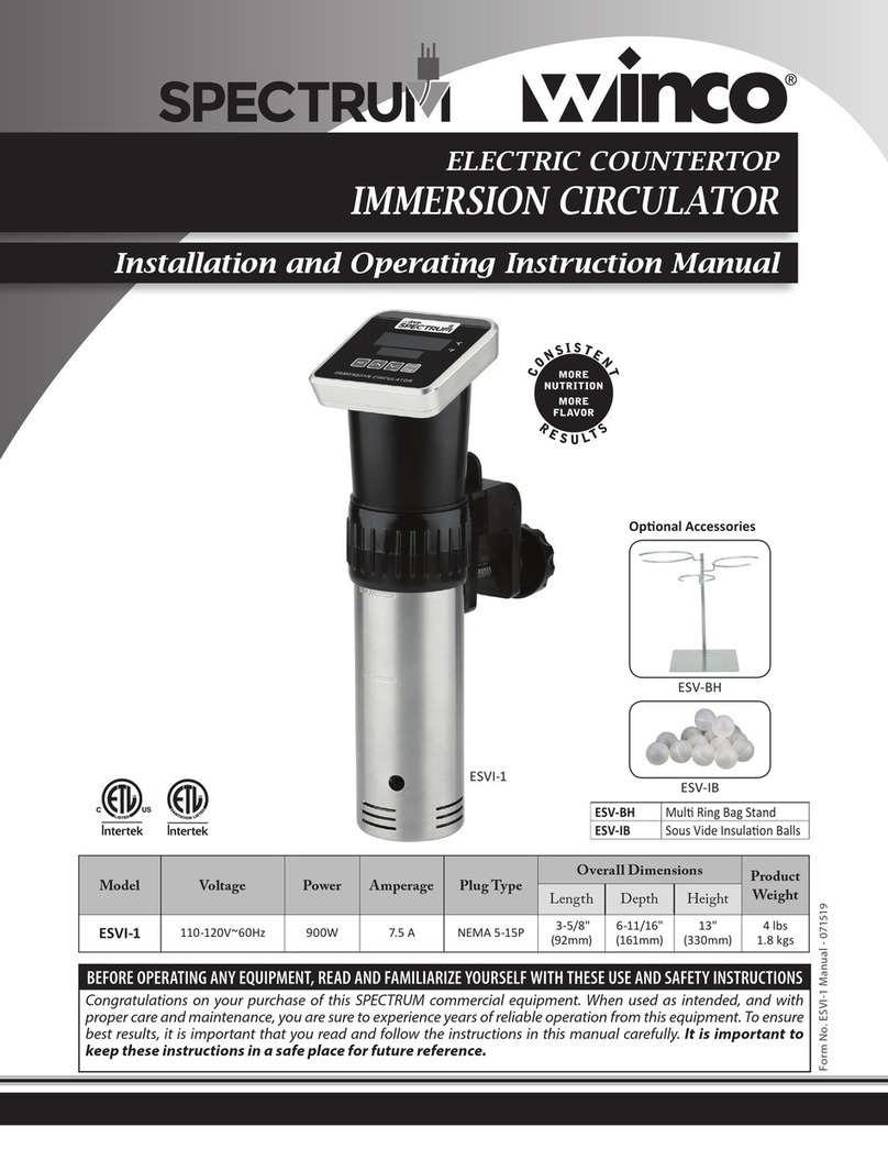 Winco SPECTRUM ESVI-1 Installation and operating instruction manual