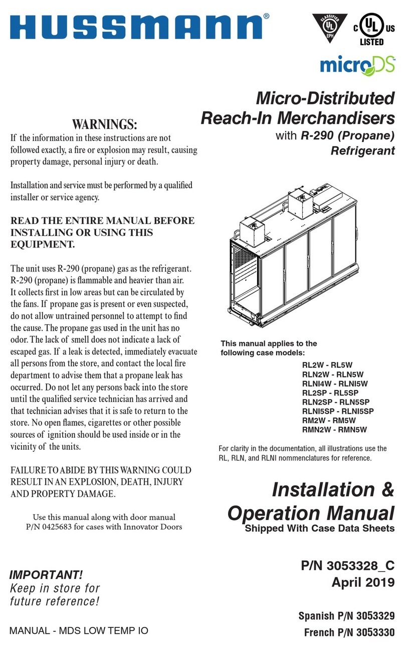 Hussmann RL2W User manual Hussmann RL2W User manual