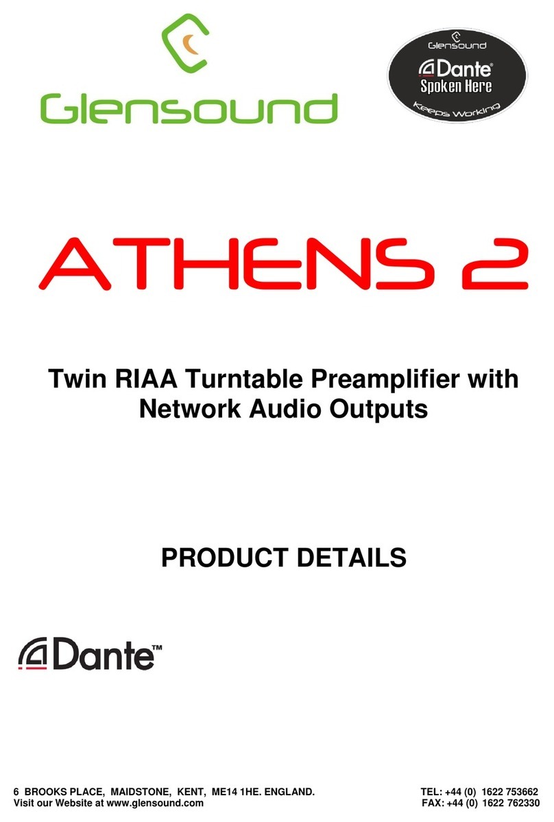 Glensound Dante ATHENS 2 Installation guide Glensound Dante ATHENS 2 Installation guide