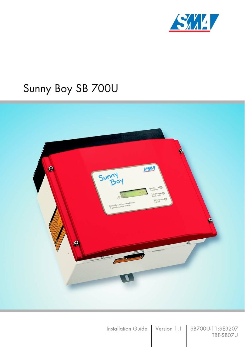 SMA Sunny Boy SB 700U User manual