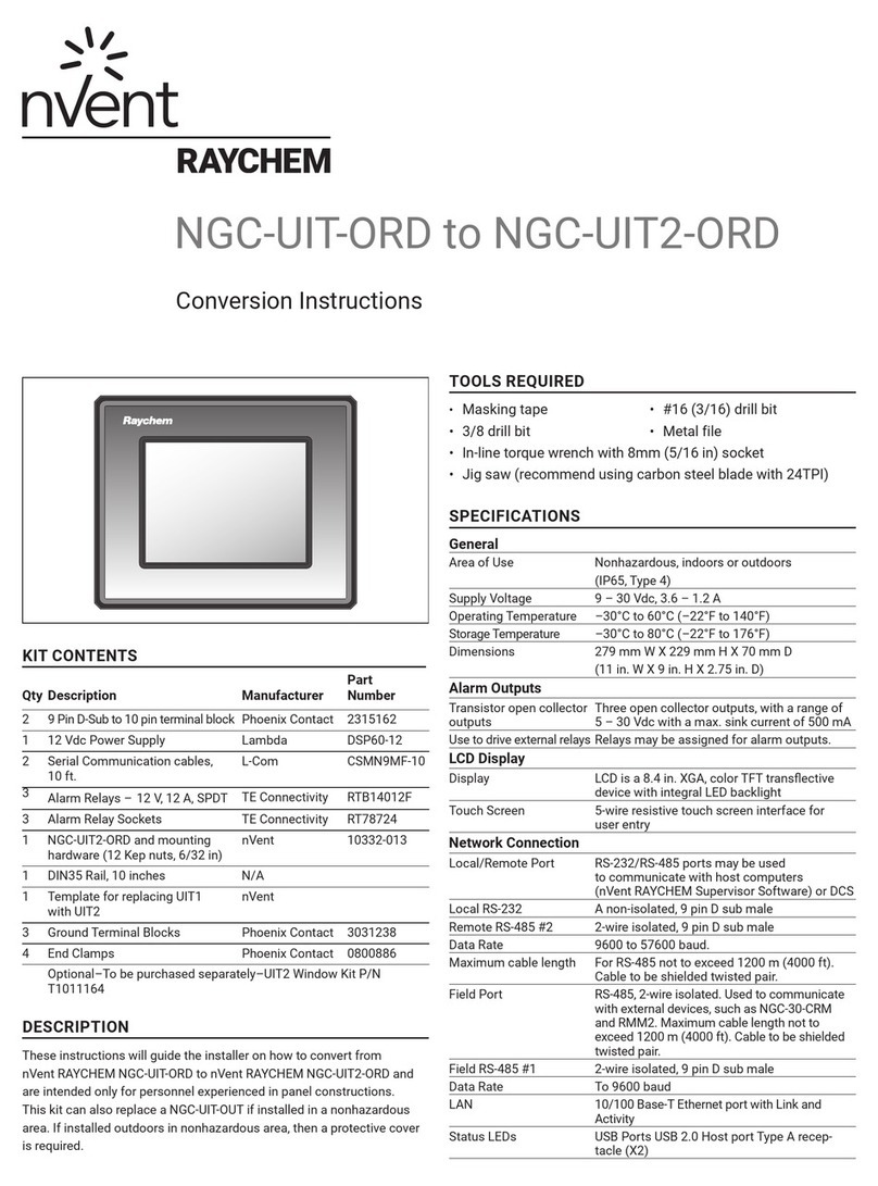 nvent Raychem NGC-UIT-ORD Conversion instructions