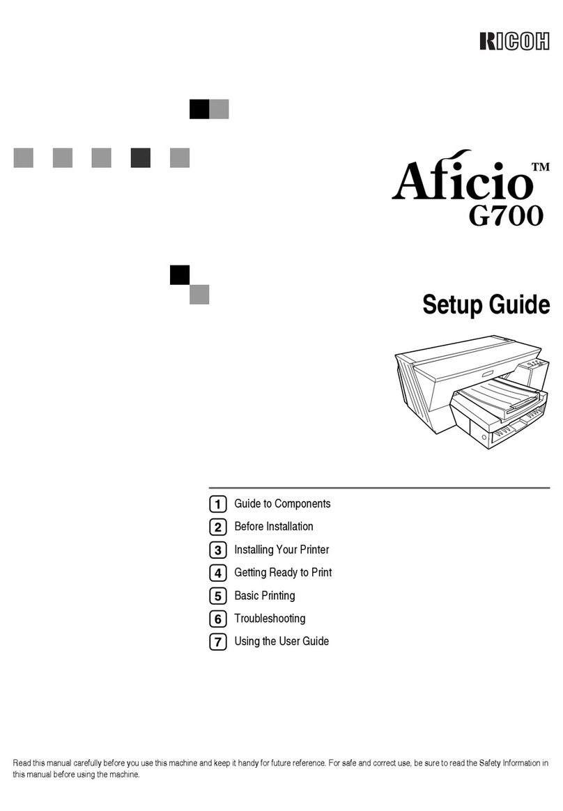 Ricoh Aficio G700 Setup guide