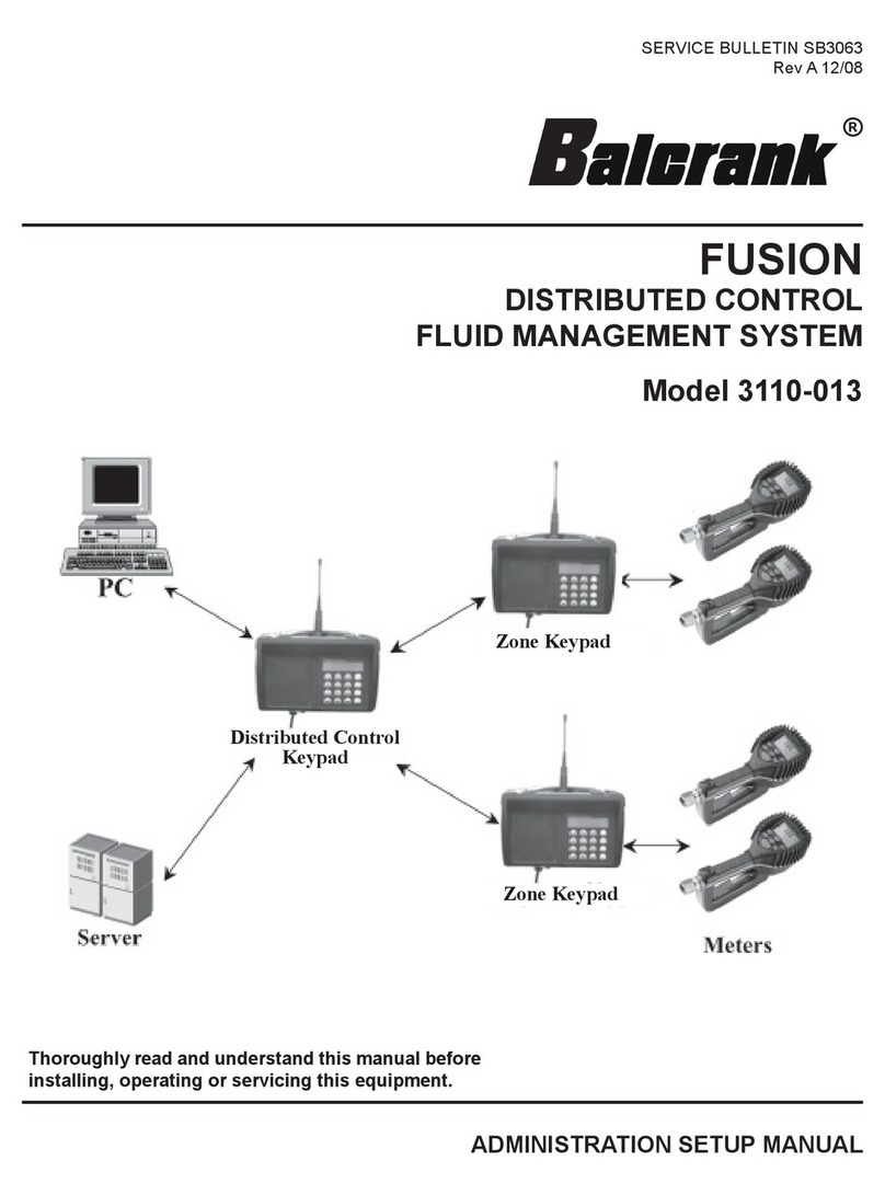 Balcrank FUSION 3110-013 ADMINISTRATION SETUP MANUAL