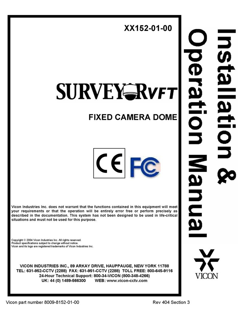 Vicon SurveyorVFT SVFT-C266M Installation & operation manual