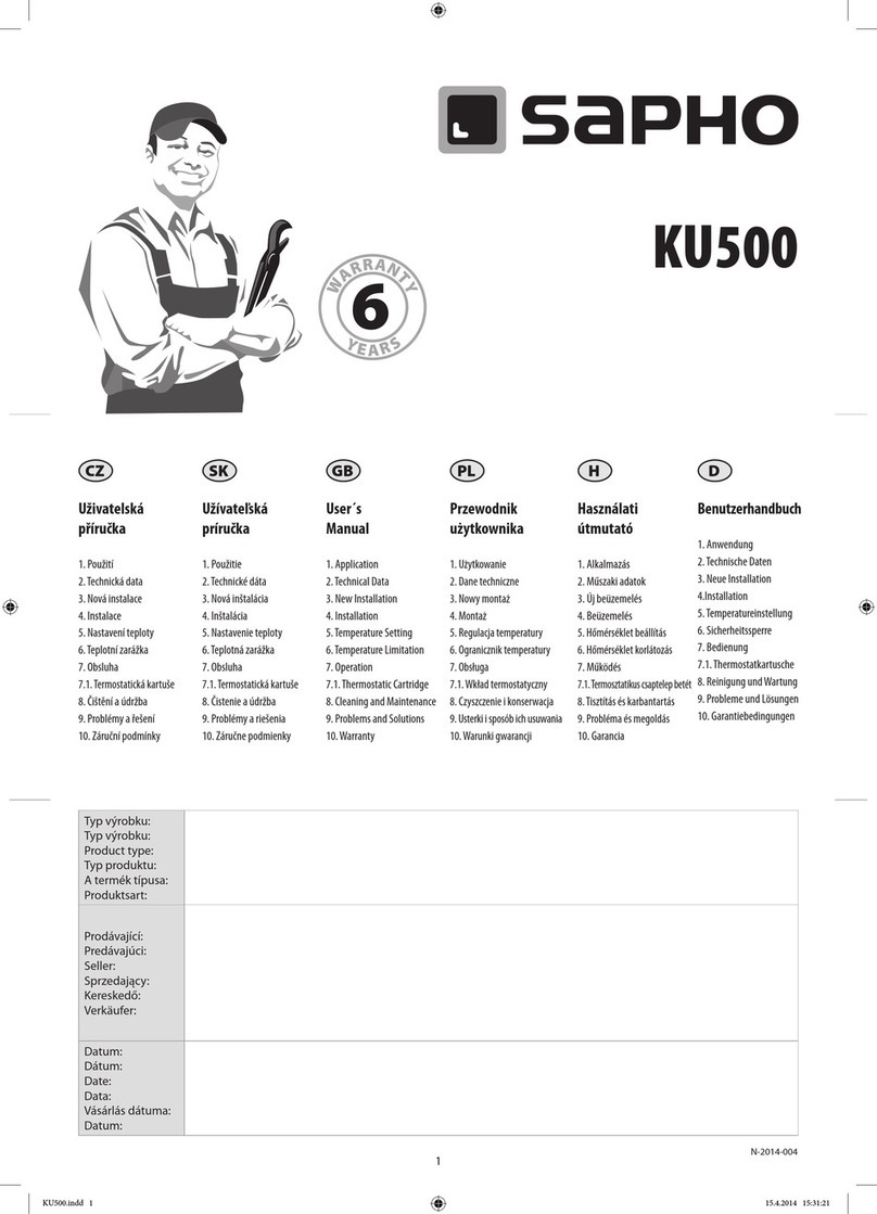 Sapho KU500 User manual