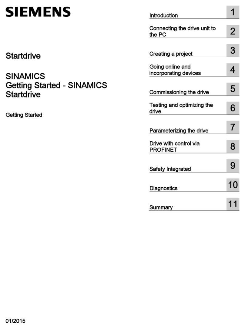 Siemens SINAMICS Startdrive User manual Siemens SINAMICS Startdrive User manual