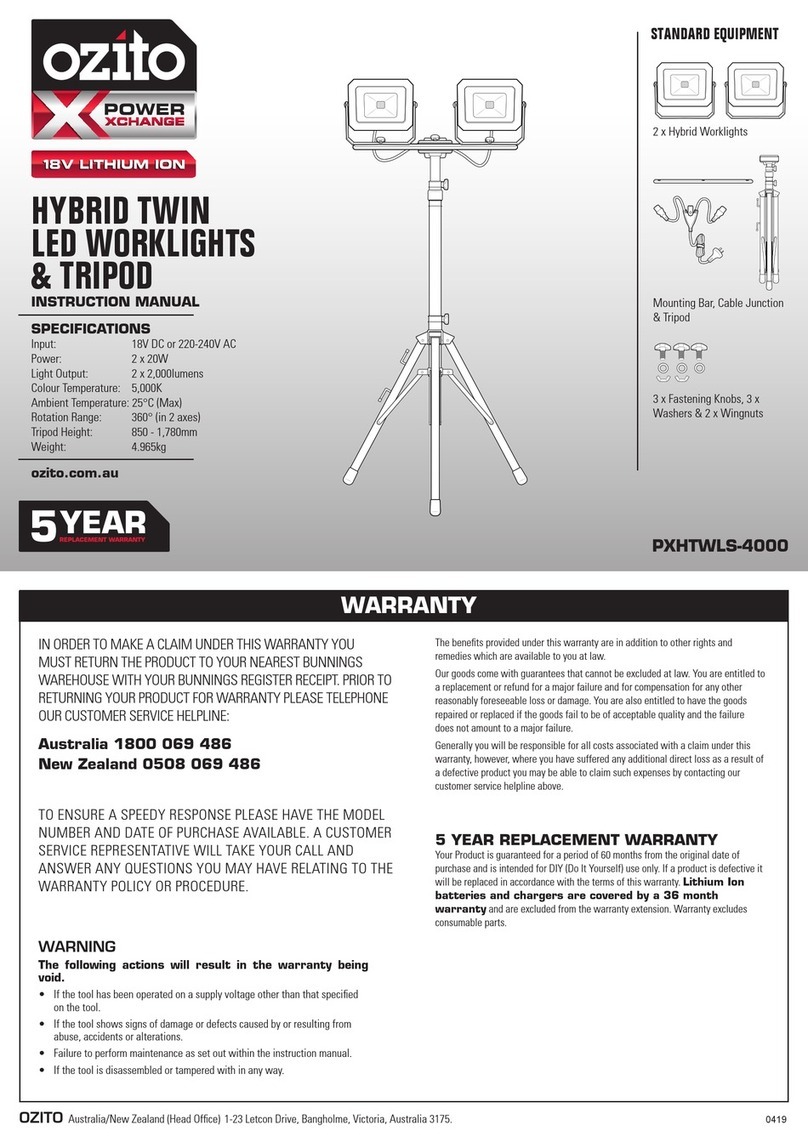 Ozito PXHTWLS-4000 instruction manual
