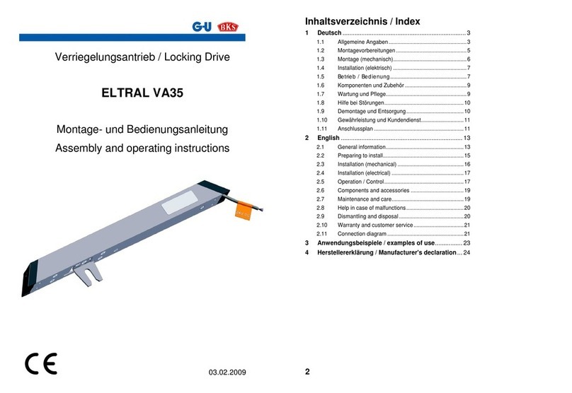 GU ELTRAL VA35 Assembly and operating instructions