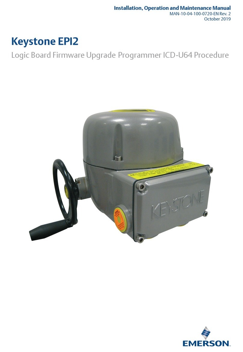Emerson Keystone EPI2 Installation, operation and maintenance manual