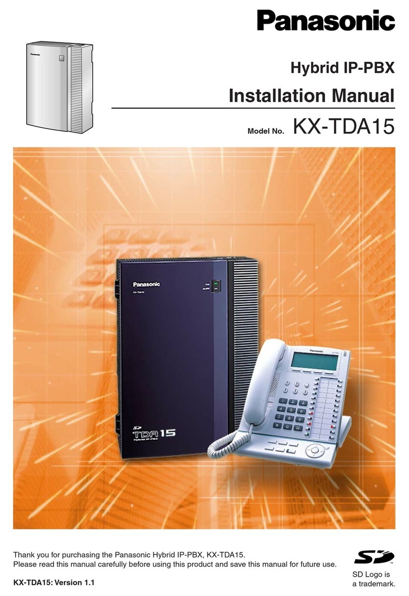 Panasonic KX-TDA15 User manual
