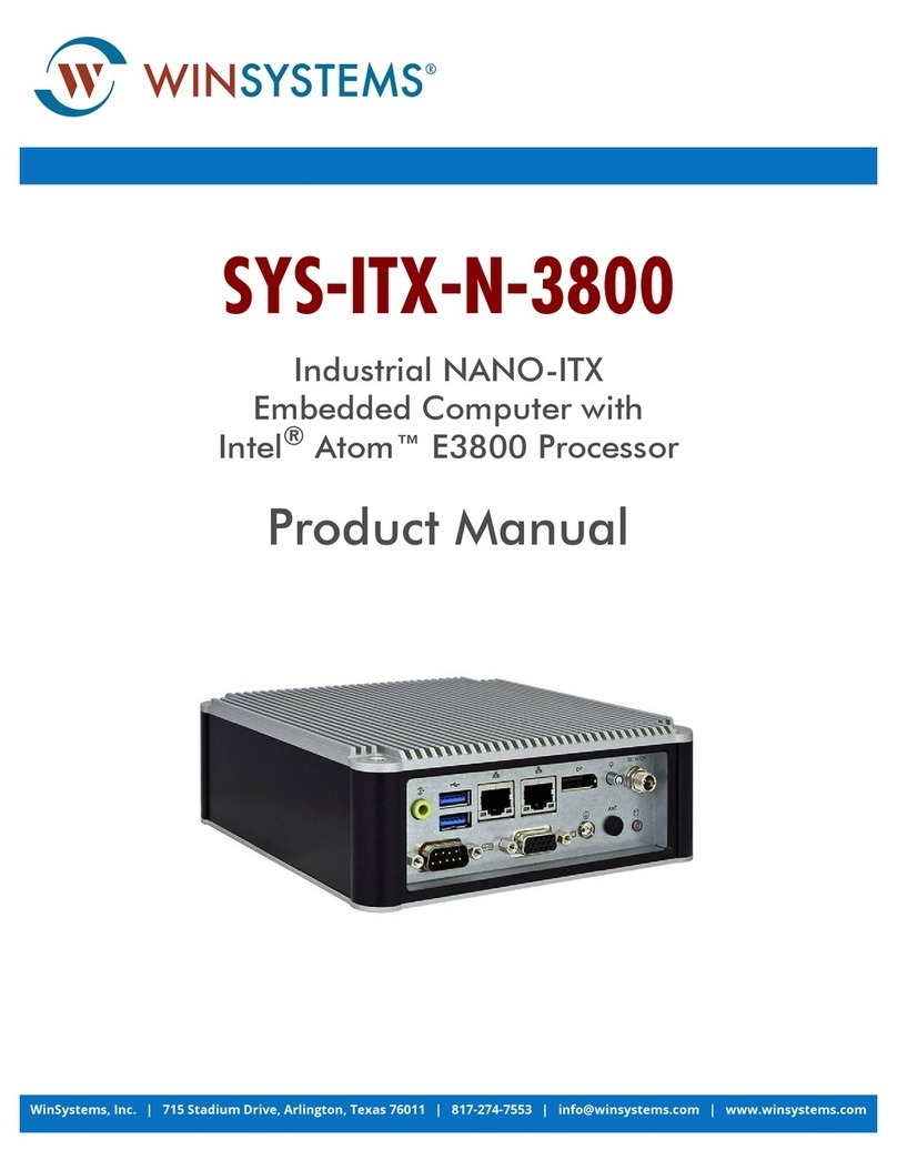 WinSystems SYS-ITX-N-3800 User manual