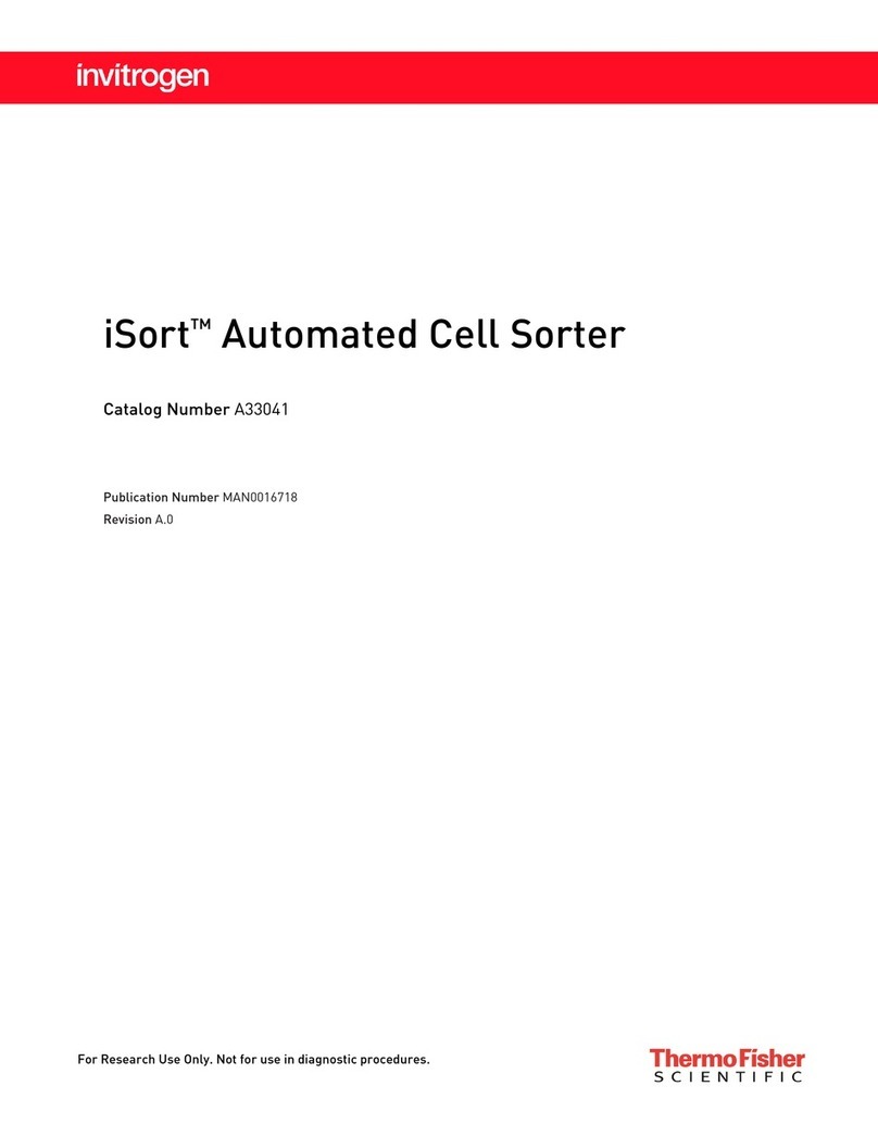 ThermoFisher Scientific invitrogen iSort Series User manual ThermoFisher Scientific invitrogen iSort Series User manual