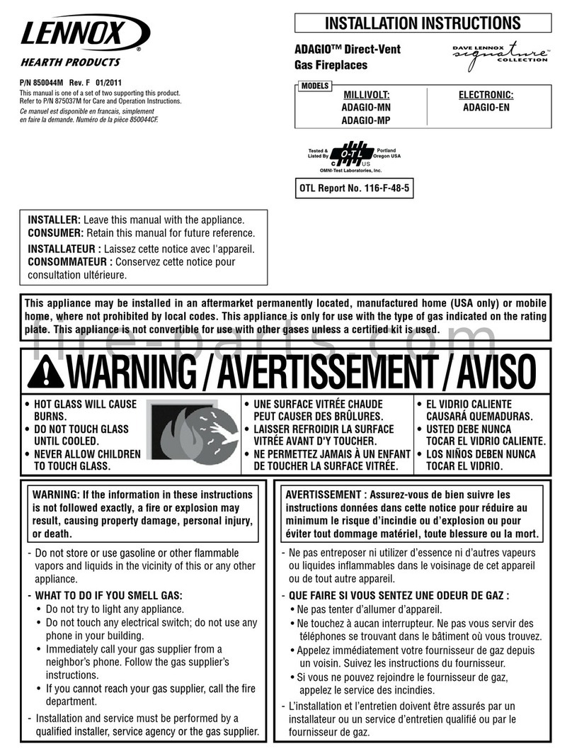 Lennox ADAGIO-MN User manual