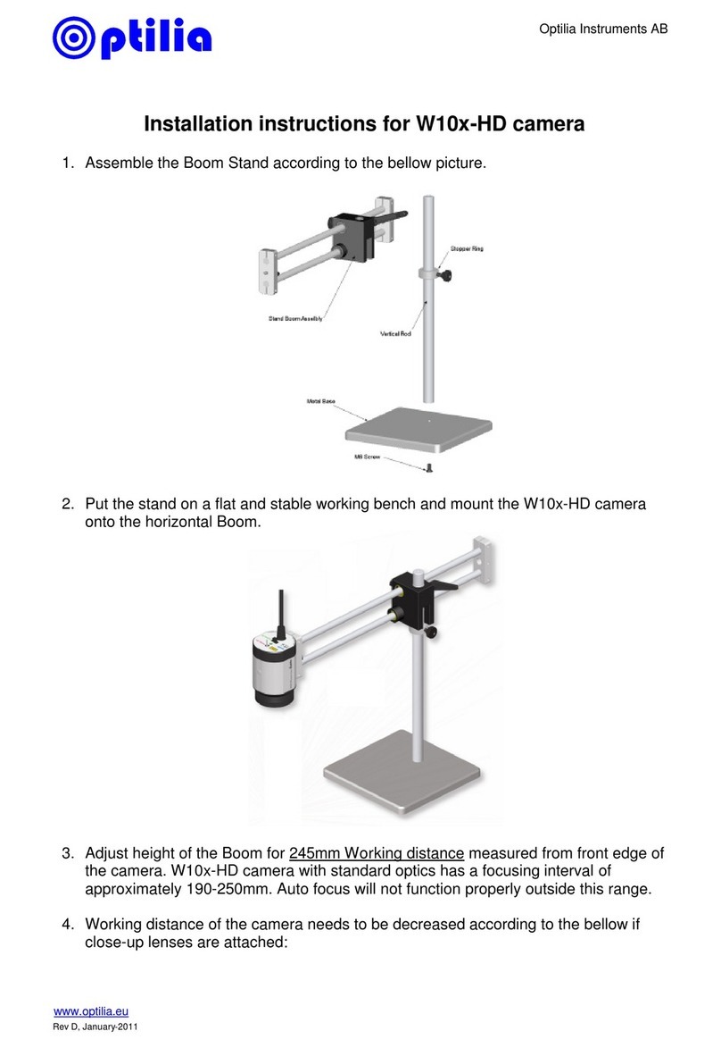 Optilia W10x-HD installation instructions