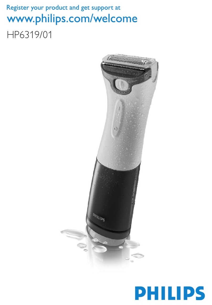 Philips Norelco Ladyshave HP6319 User manual Philips Norelco Ladyshave HP6319 User manual
