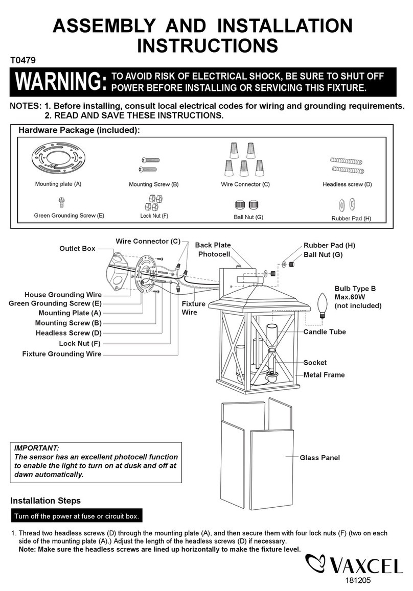 Vaxcel T0479 Instruction manual