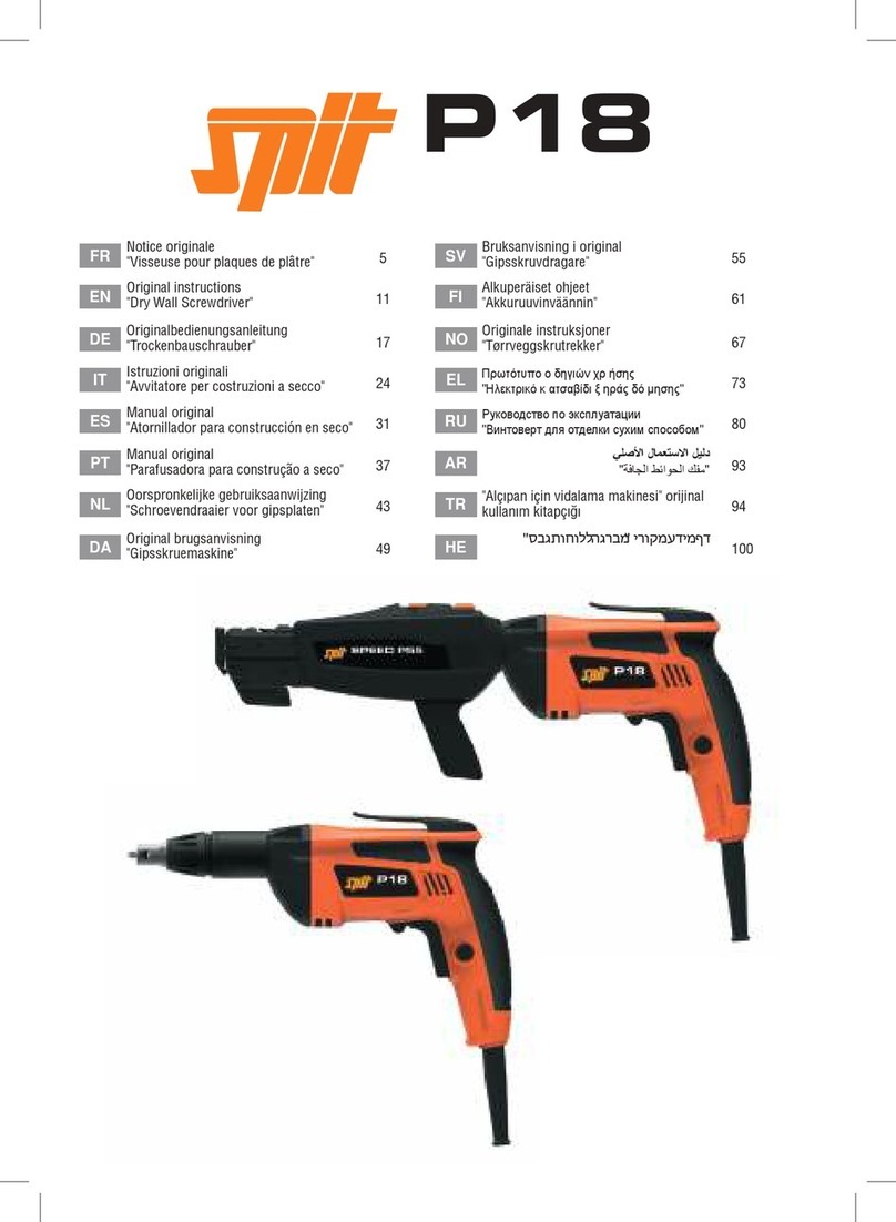 SPIT P 18 LITHIUM Original instructions
