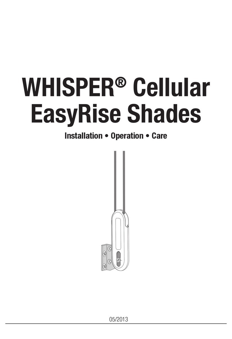 HunterDouglas WHISPER Cellular EasyRise Shades Parts list manual