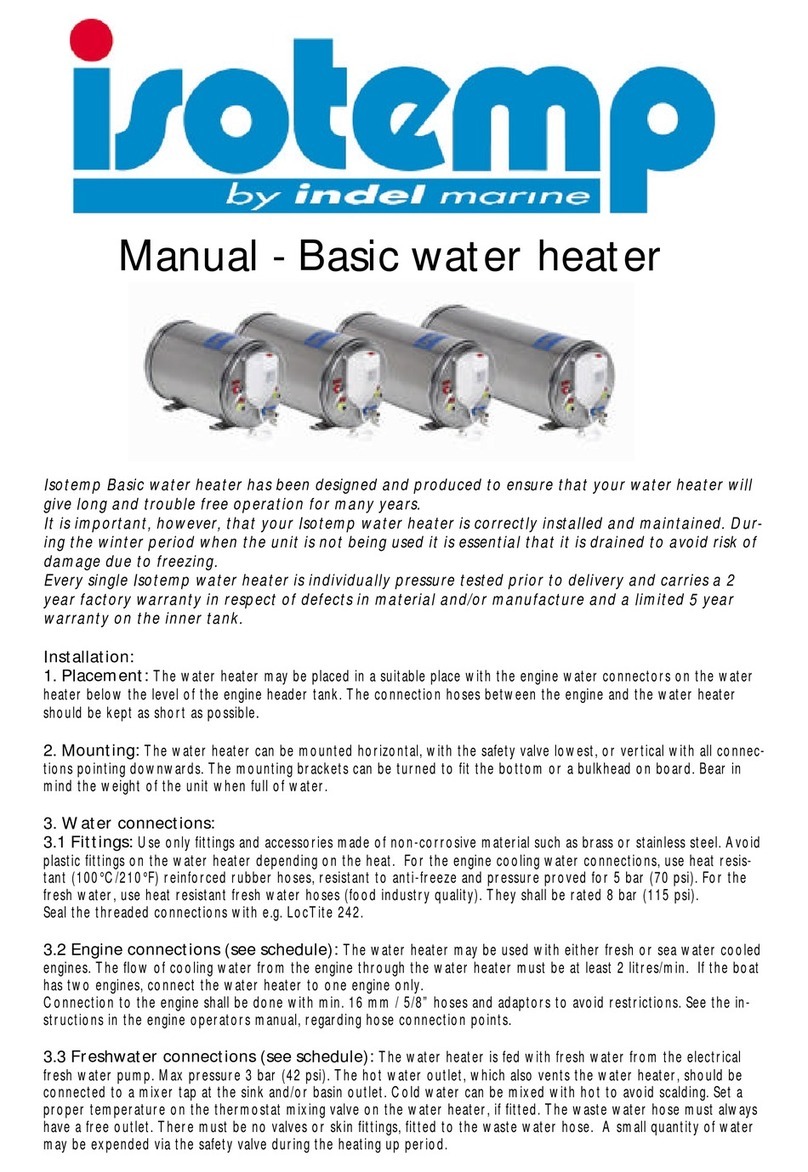 Indel Marine Isotemp 602431B000000 manual