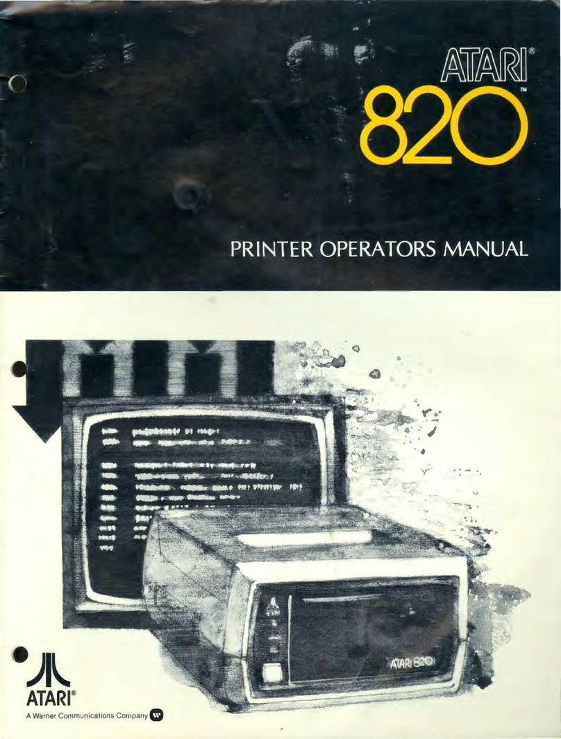 Atari 820 User manual