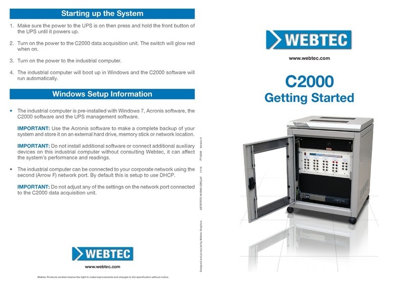 WEBTEC C2000 Getting started