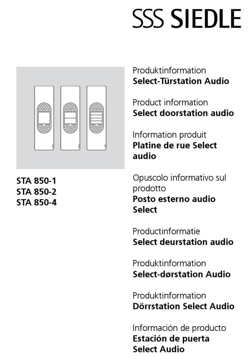 SSS Siedle STA 850-2 User manual SSS Siedle STA 850-2 User manual
