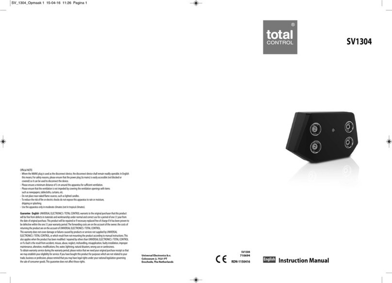 Total Control SV1304 User manual
