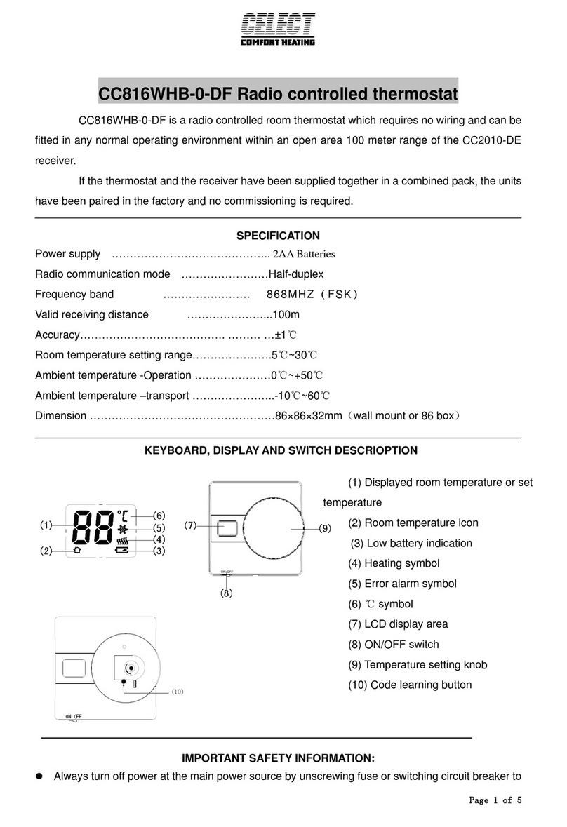 Celect CC816WHB-0-DF manual