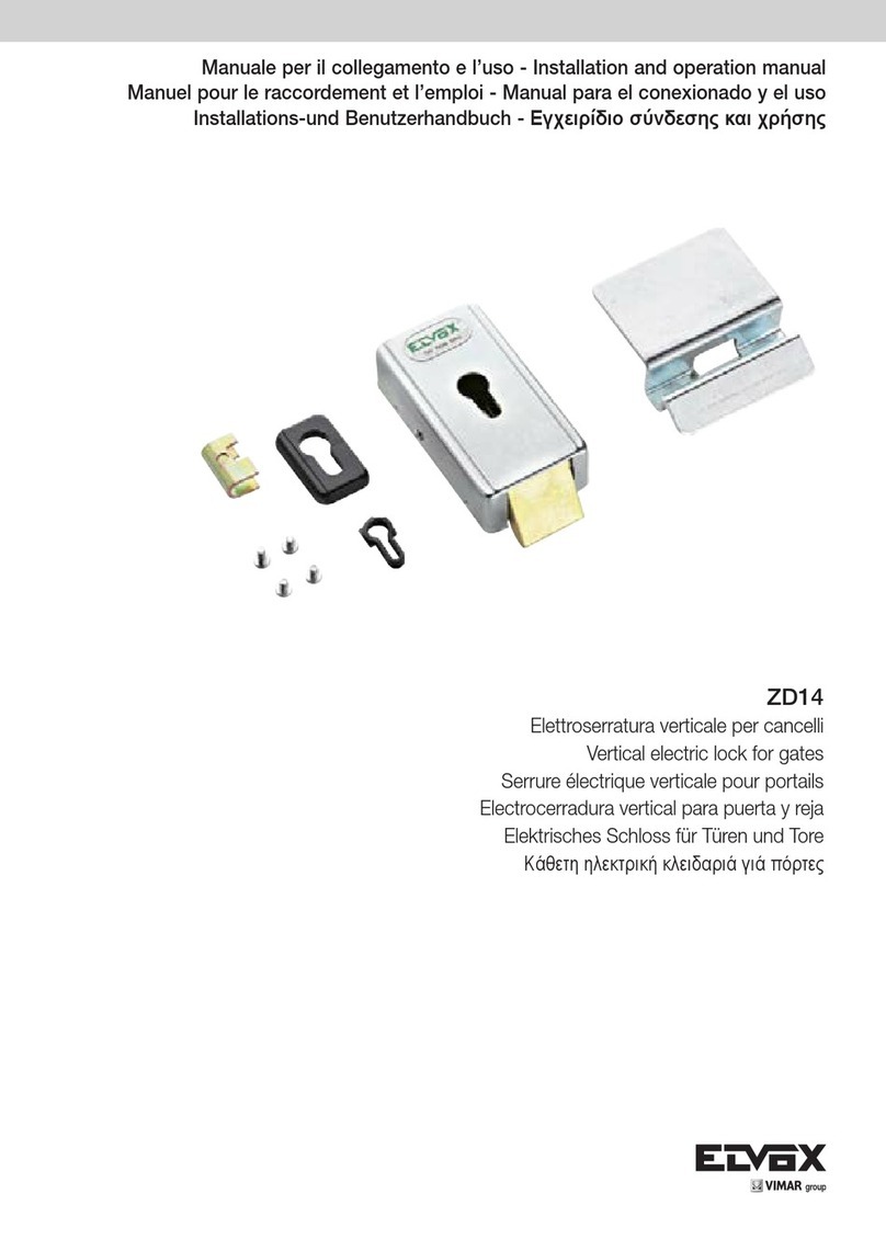 Vimar Elvox ZD14 Installation and operation manual Vimar Elvox ZD14 Installation and operation manual