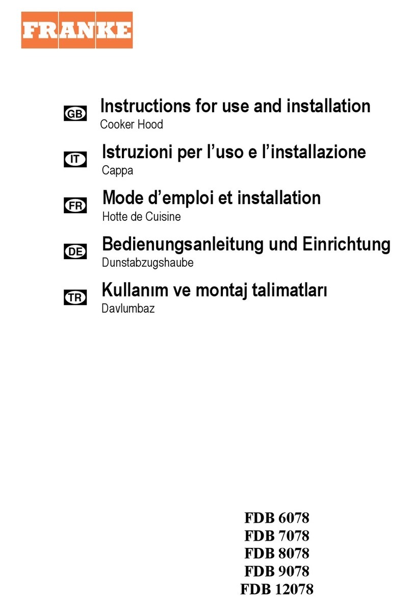 Franke FDB 6078 Instructions for use and installation